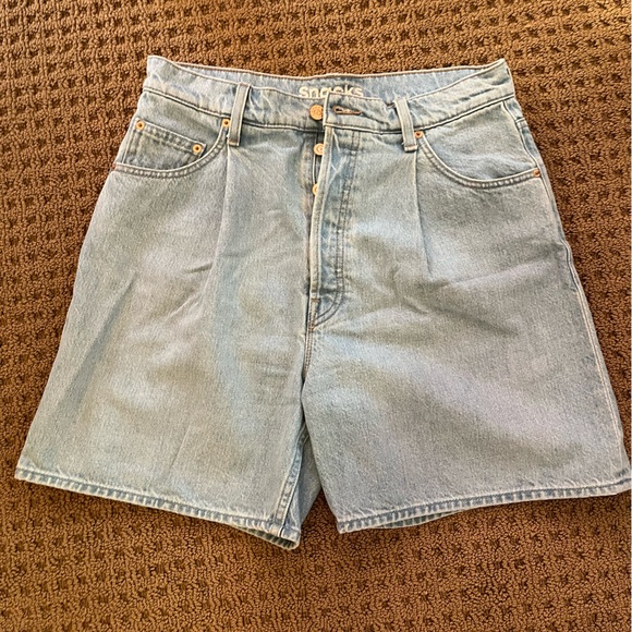 Mother Denim Pleated Fun Shorts - 27 - Picture 2 of 6